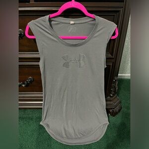 Under Armour Gray Sleeveless Top with Studded Logo